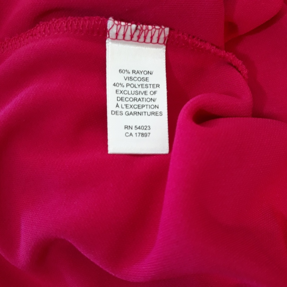 BANANA REPUBLIC PINK SLVLESS FAUX WRAP DRESS-SZ S - Picture 6 of 7